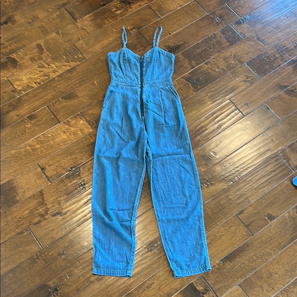 Pilcro Women's Blue Denim Overalls